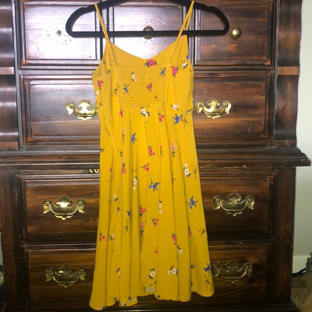 Mustard Yellow Old Navy floral dress - Picture 3 of 5